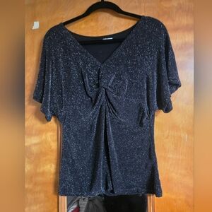 Maurices Black Glitter Blouse